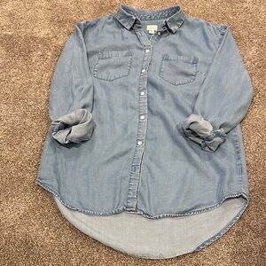 a new day Light Blue Women’s Button-Down Shirt